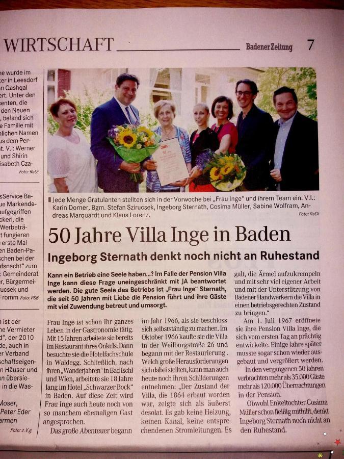 Pension Villa Inge Baden Bagian luar foto